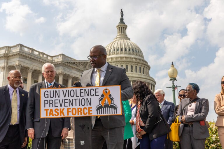 Bowman At A Gun Violence Awareness Event With Other Democratic Politicians.jpg