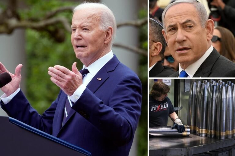 הבית הלבן "מתנגד בתוקף" להצעת חוק שתאלץ משלוחי נשק לישראל President Joe Biden Speaks Rose 81856514.jpg