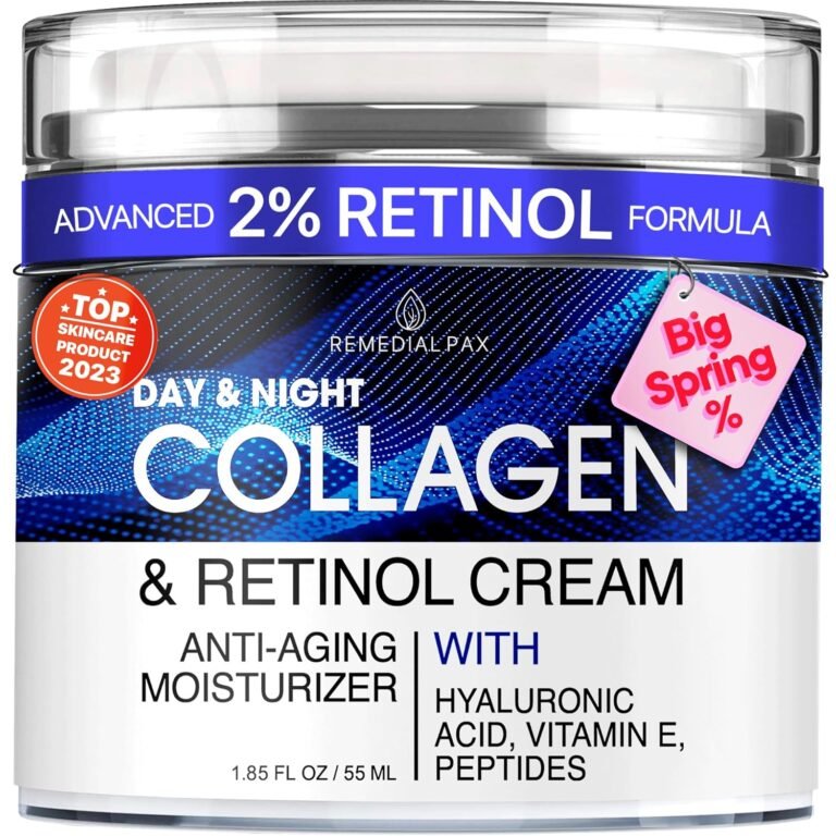 REMEDIAL PAX Collagen Cream for Face with Retinol and Hyaluronic Acid, Day and Night Anti Aging Skincare Facial Moisturizer, Hydrating Face Lotion, Moisturizing Cream to Reduce Wrinkles for Women Men 81eclo Sael. Sl1500 .jpg